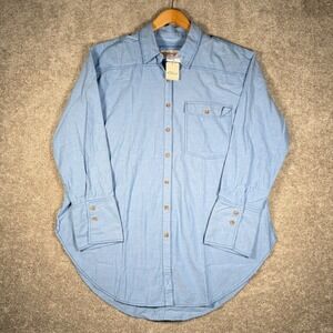 NWT Free People Blue Button Down Shirt Tunic Long Sleeve Women Large